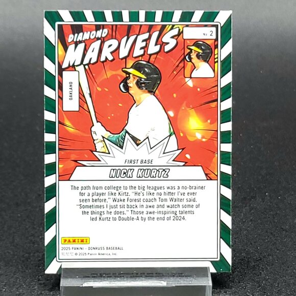 Three 2025 Nick Kurtz RC Talisman, Diamond Marvels, Holiday Athletics - Picture 3 of 7